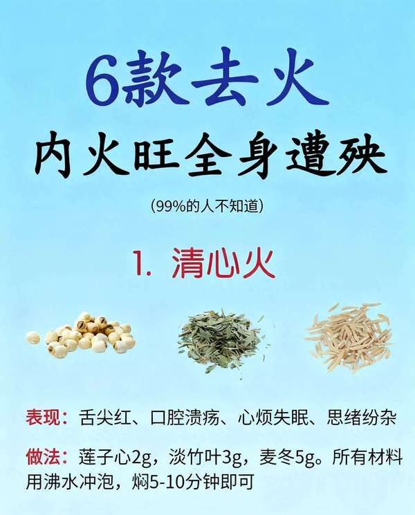 老年人上火了怎样降火最快(中年人上火别犯愁！6杯“灭火茶”抄作业，降火助眠又去痘)