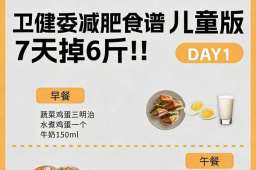 官方卫健委儿童减肥食谱，大人孩子同步健康减脂